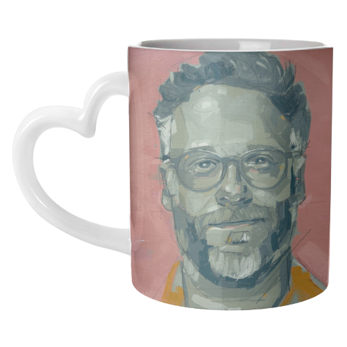 Green Seth - unique mug by Laura Selevos
