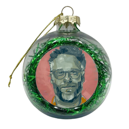 Green Seth - xmas bauble by Laura Selevos