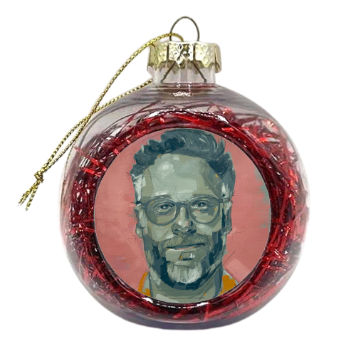 Green Seth - xmas bauble by Laura Selevos