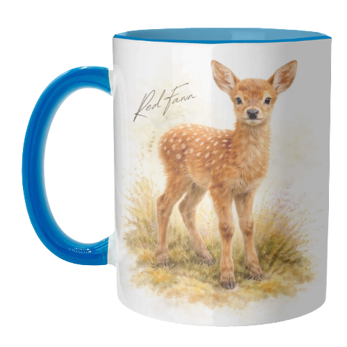 Red Fawn - unique mug by Wildling Studio