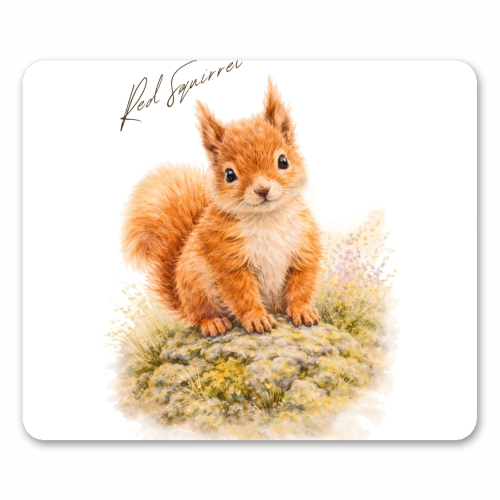 Red Squirrel - mouse mat by Wildling Studio