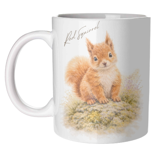 Red Squirrel - unique mug by Wildling Studio