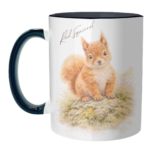 Red Squirrel - unique mug by Wildling Studio