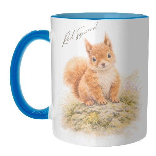 Red Squirrel - unique mug by Wildling Studio
