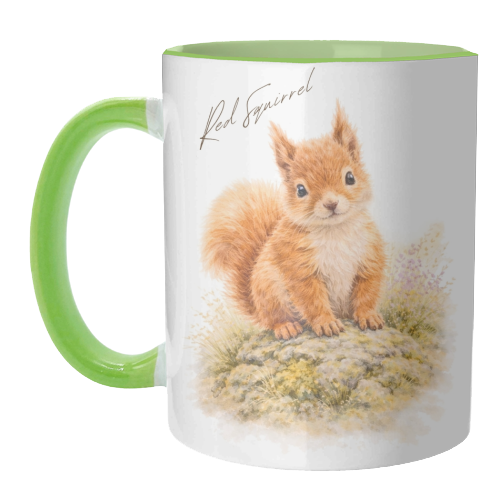 Red Squirrel - unique mug by Wildling Studio