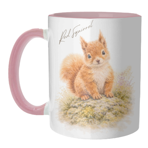 Red Squirrel - unique mug by Wildling Studio