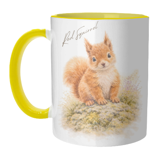 Red Squirrel - unique mug by Wildling Studio