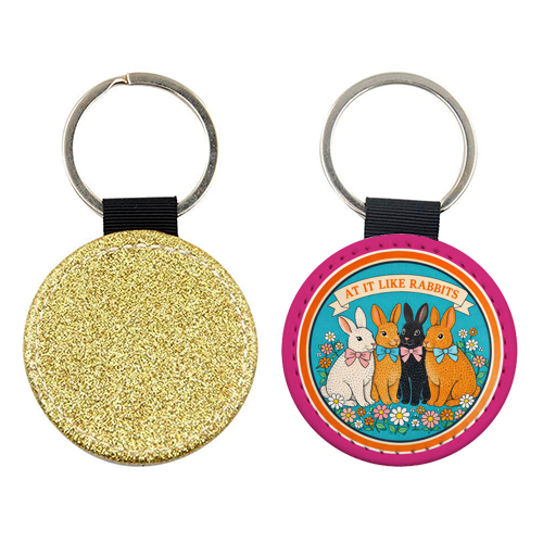 At It Like Rabbits - keyring by Ms Doodle