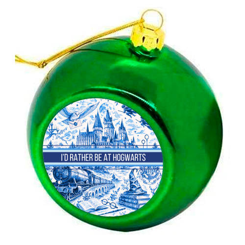 I'd Rather Be At Hogwarts. - colourful christmas bauble by Lilly Rose