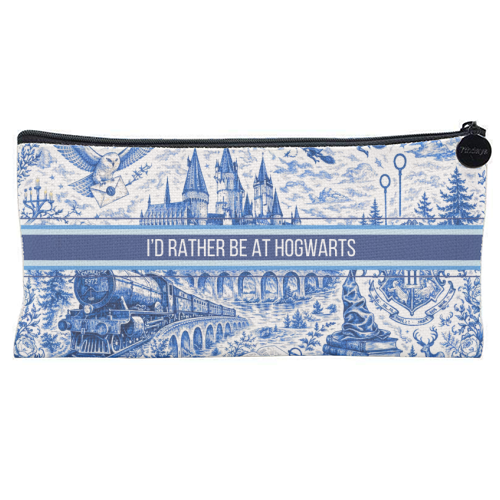 I'd Rather Be At Hogwarts. - flat pencil case by Lilly Rose
