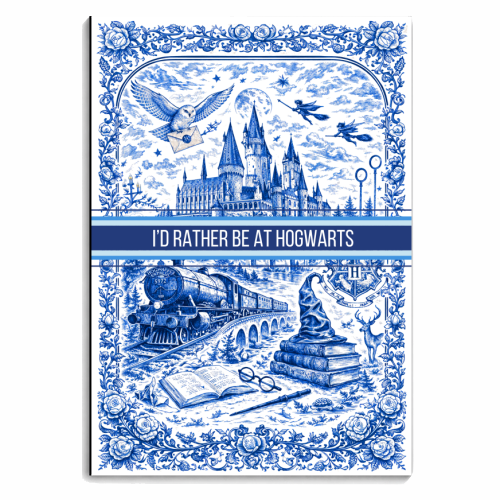 I'd Rather Be At Hogwarts. - personalised A4, A5, A6 notebook by Lilly Rose