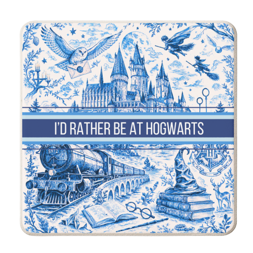 I'd Rather Be At Hogwarts. - personalised beer coaster by Lilly Rose