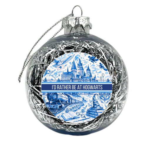 I'd Rather Be At Hogwarts. - xmas bauble by Lilly Rose