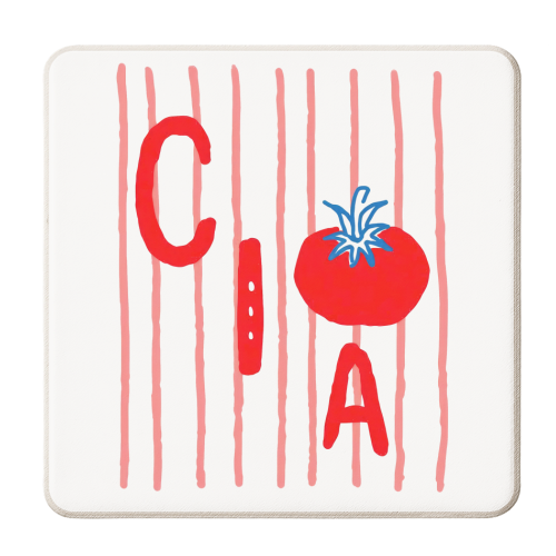 Aesthetic Tomato - personalised beer coaster by haris kavalla