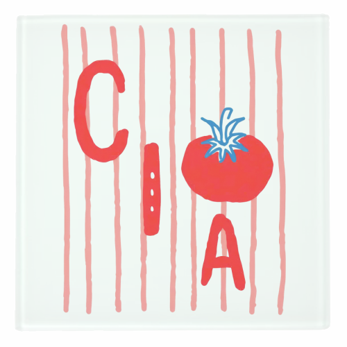 Aesthetic Tomato - personalised beer coaster by haris kavalla