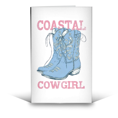 Coastal Cowgril - funny greeting card by haris kavalla