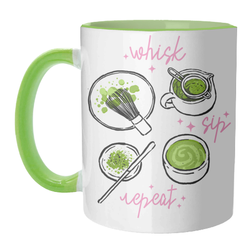 Matcha hand drawing - unique mug by haris kavalla