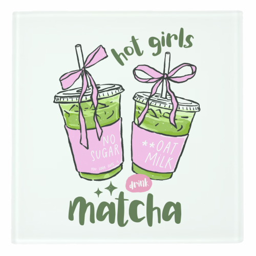 Matcha dtinks - personalised beer coaster by haris kavalla