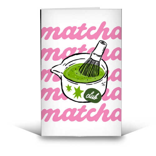 Matcha - funny greeting card by haris kavalla