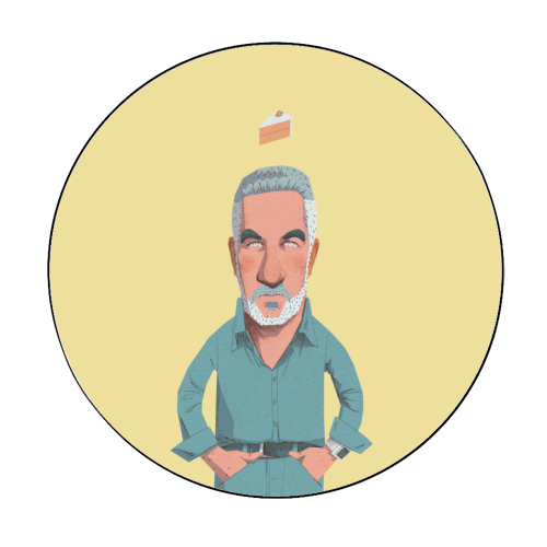 The King of the Tent: A Paul Hollywood Portrait - Circle Sticker by Alexander Jackson