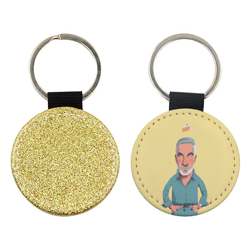 The King of the Tent: A Paul Hollywood Portrait - keyring by Alexander Jackson