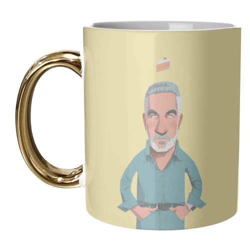 The King of the Tent: A Paul Hollywood Portrait - unique mug by Alexander Jackson