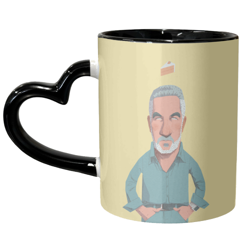 The King of the Tent: A Paul Hollywood Portrait - unique mug by Alexander Jackson