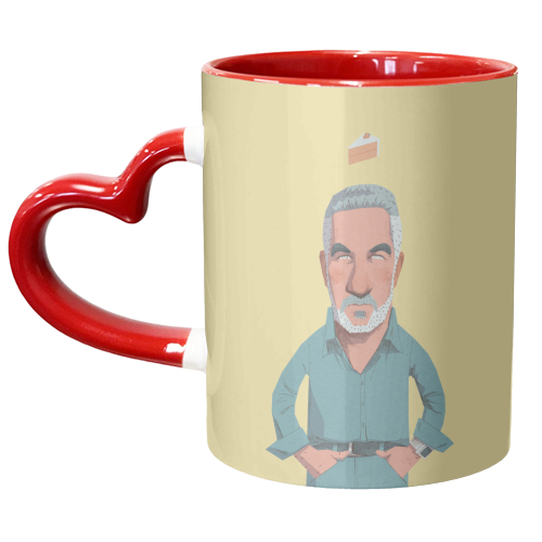 The King of the Tent: A Paul Hollywood Portrait - unique mug by Alexander Jackson