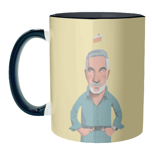 The King of the Tent: A Paul Hollywood Portrait - unique mug by Alexander Jackson