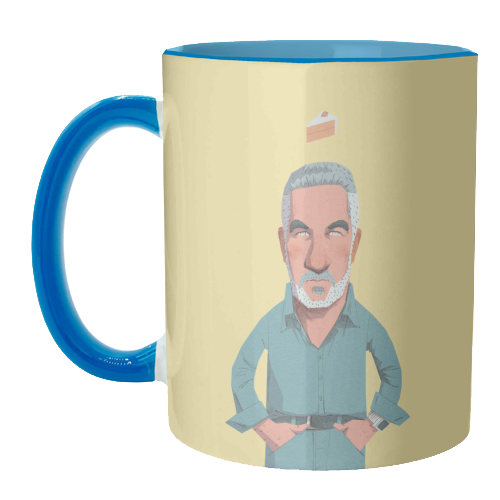 The King of the Tent: A Paul Hollywood Portrait - unique mug by Alexander Jackson