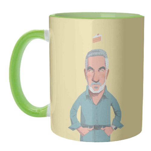 The King of the Tent: A Paul Hollywood Portrait - unique mug by Alexander Jackson