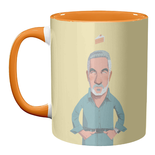 The King of the Tent: A Paul Hollywood Portrait - unique mug by Alexander Jackson