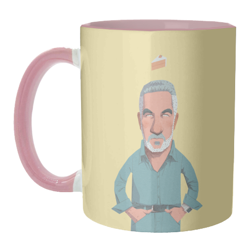 The King of the Tent: A Paul Hollywood Portrait - unique mug by Alexander Jackson