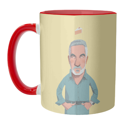 The King of the Tent: A Paul Hollywood Portrait - unique mug by Alexander Jackson