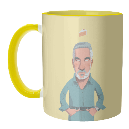 The King of the Tent: A Paul Hollywood Portrait - unique mug by Alexander Jackson