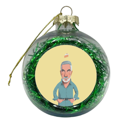 The King of the Tent: A Paul Hollywood Portrait - xmas bauble by Alexander Jackson
