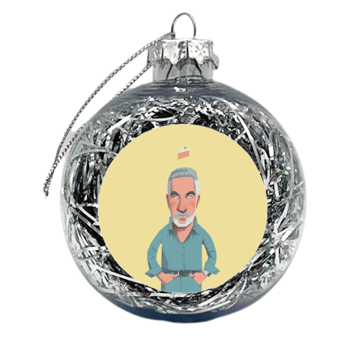 The King of the Tent: A Paul Hollywood Portrait - xmas bauble by Alexander Jackson