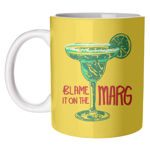 Blame It on the Margarita Retro Illustration - unique mug by EZbie