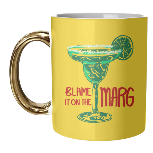 Blame It on the Margarita Retro Illustration - unique mug by EZbie