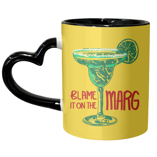 Blame It on the Margarita Retro Illustration - unique mug by EZbie