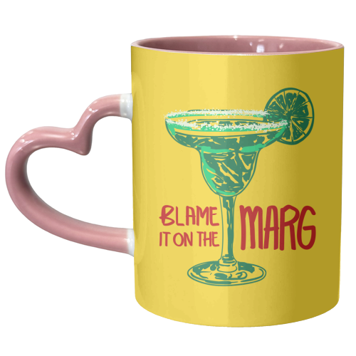 Blame It on the Margarita Retro Illustration - unique mug by EZbie