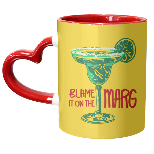 Blame It on the Margarita Retro Illustration - unique mug by EZbie