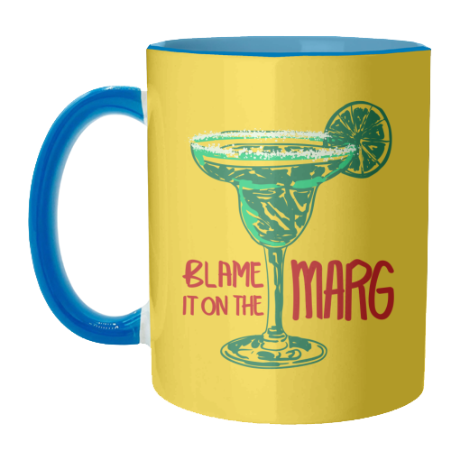 Blame It on the Margarita Retro Illustration - unique mug by EZbie