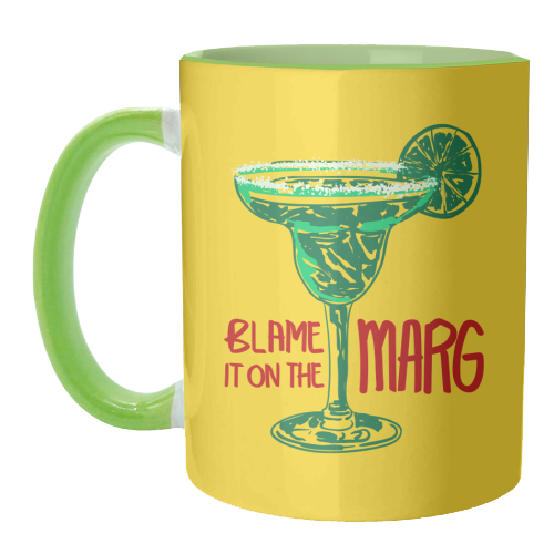 Blame It on the Margarita Retro Illustration - unique mug by EZbie