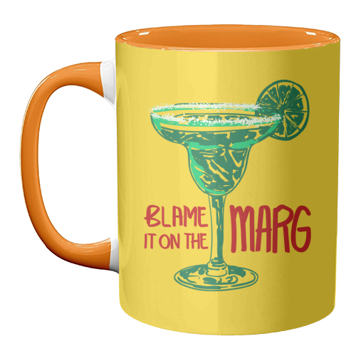 Blame It on the Margarita Retro Illustration - unique mug by EZbie