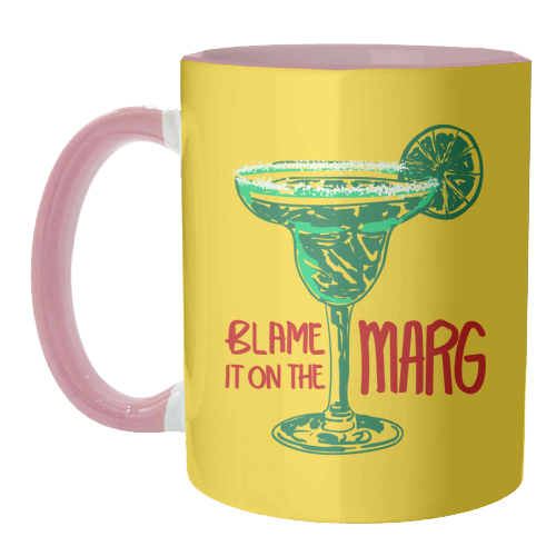 Blame It on the Margarita Retro Illustration - unique mug by EZbie