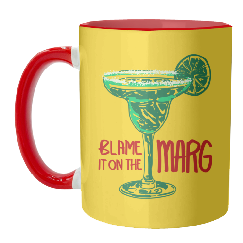 Blame It on the Margarita Retro Illustration - unique mug by EZbie