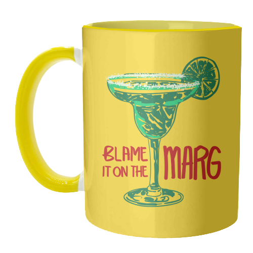 Blame It on the Margarita Retro Illustration - unique mug by EZbie
