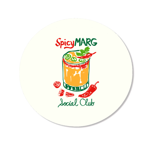 Spicy Marg Social Club Retro Illustration - Magnet by EZbie