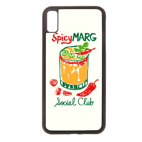 Spicy Marg Social Club Retro Illustration - stylish phone case by EZbie
